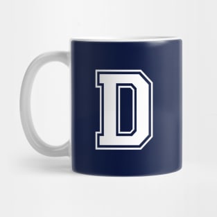 Initial Letter D - Varsity Style Design Mug